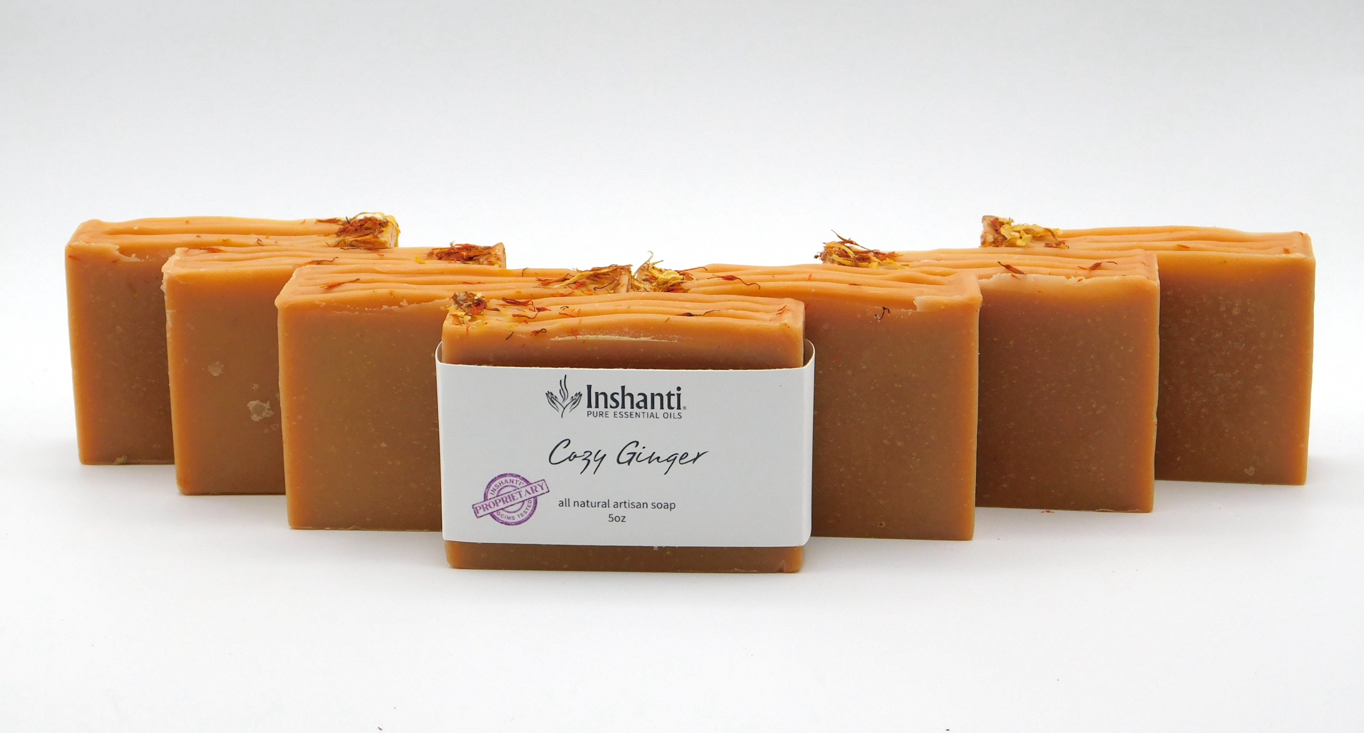 cozy ginger inshanti pure essential oils soap bars