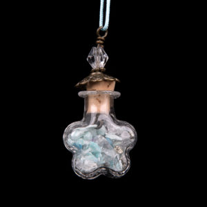 Light Blue Crystal-Filled Necklace