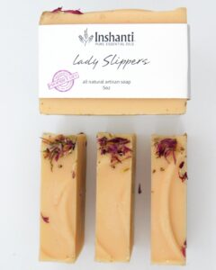 inshanti pure essential oils lady slippers soap bar